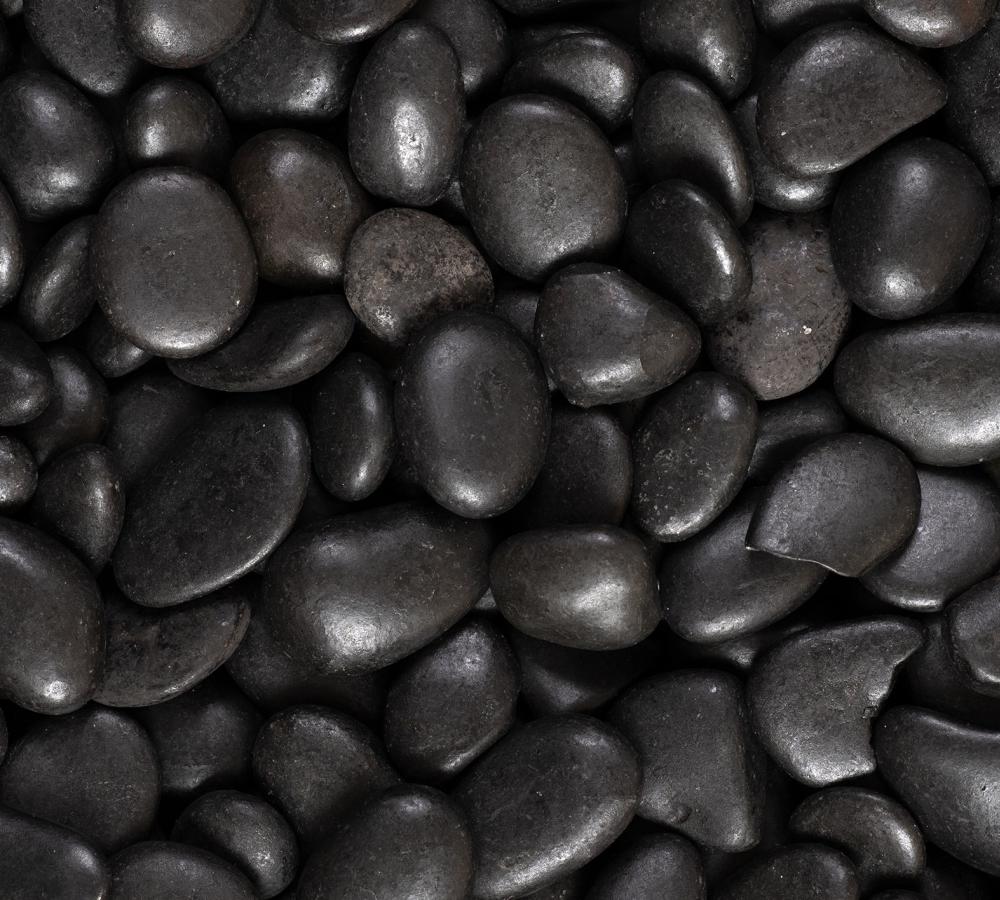 Polished Black Granite Pebbles Polished Black Granite Pebbles
